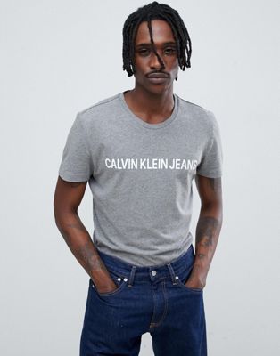 calvin klein jeans t shirt grey