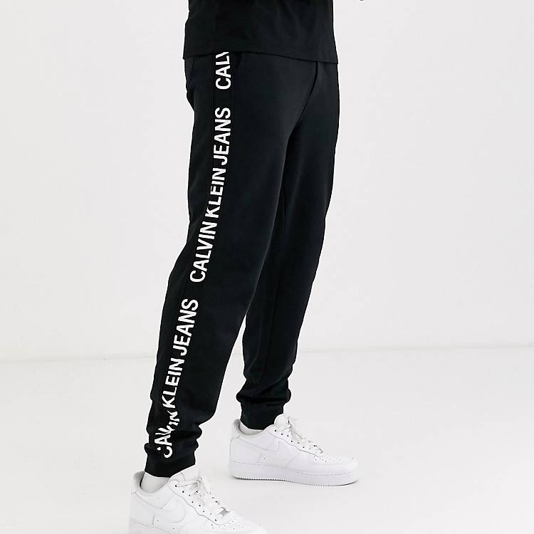 Calvin Klein Jeans institutional side logo track pants | ASOS