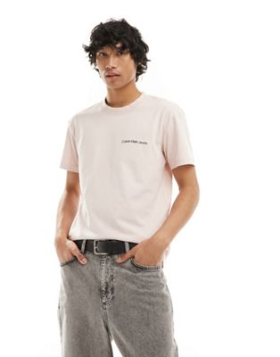 Calvin Klein Jeans institutional t-shirt in sepia rose
