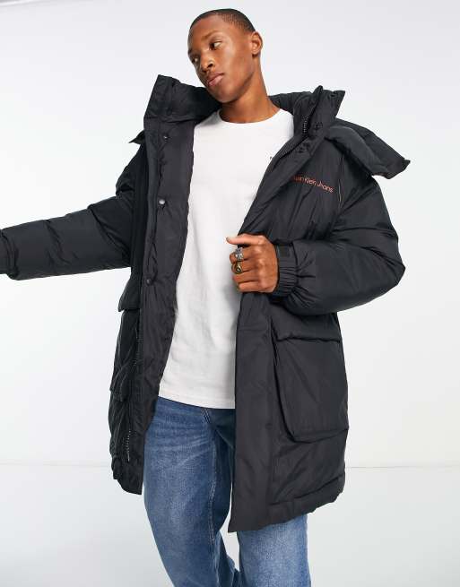 Calvin klein essential hot sale insulated hooded coat