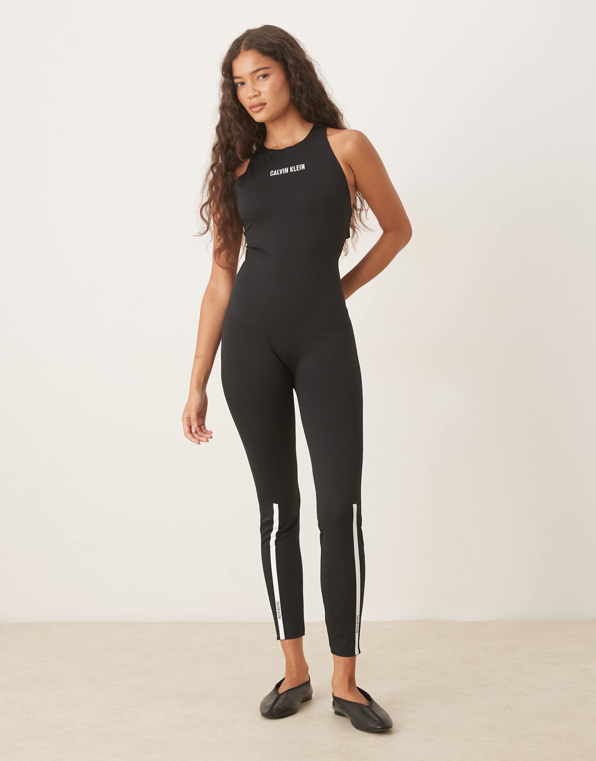 calvin klein jeans intense power jumpsuit in black