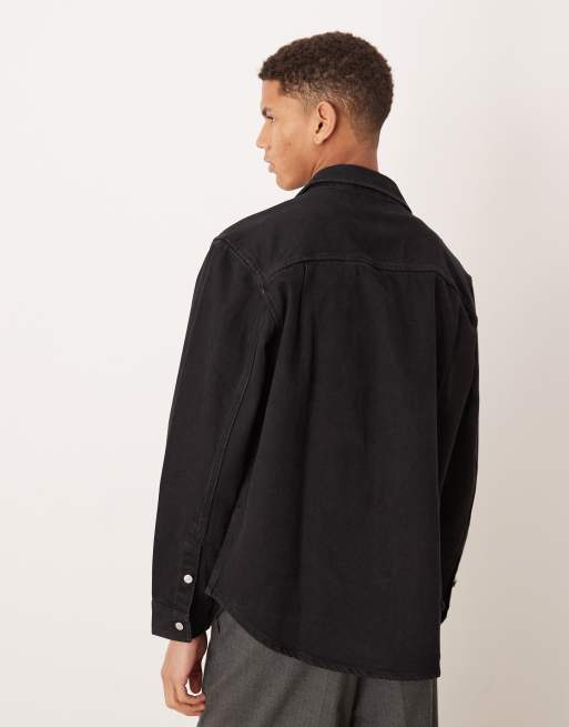 Calvin Klein Jeans – Jackson – Denim-Hemdjacke in Schwarz, 3 von 5
