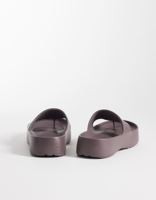 Calvin Klein Jeans – Jasnofioletowe jednoczęściowe japonki, 3 z 4