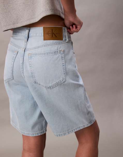 Calvin Klein Jeans relaxed bermuda denim shorts in light wash