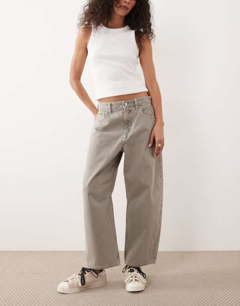 Calvin Klein Jeans - Jean ample raccourci - Gris - view 1