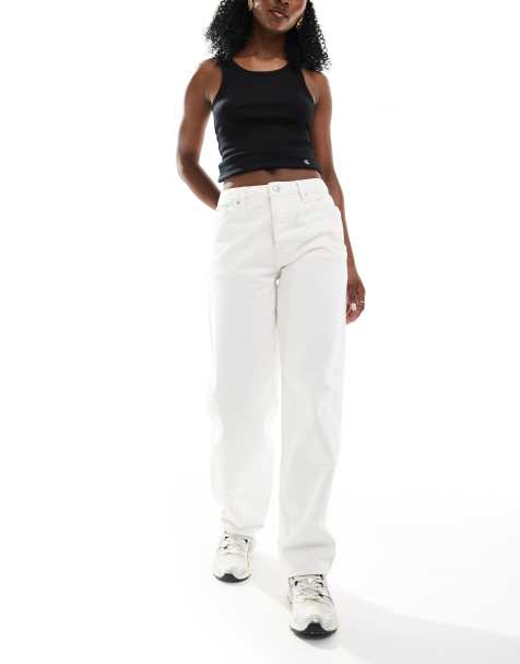 Calvin Klein Jeans - Jean ample style années 90 - Blanc délavé - view 1