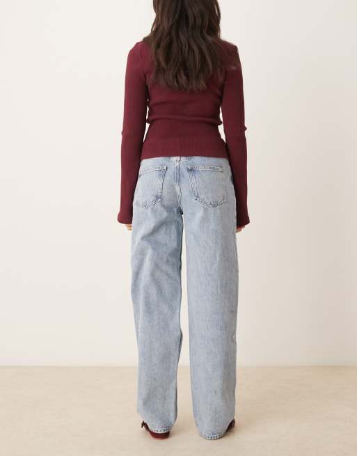 Calvin Klein Jeans - Jean ample style années 90 - Bleu clair délavé, 3 de 5