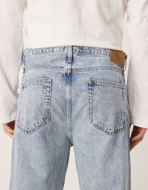 Calvin Klein Jeans - Jean ample style années 90 - Bleu clair délavé, 4 de 5