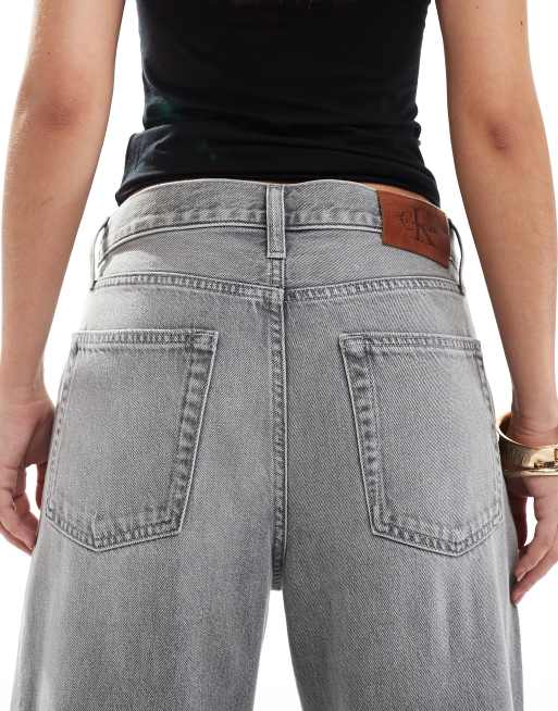 Calvin Klein Jeans - Jean baggy à taille basse - Noir délavé, 4 de 5