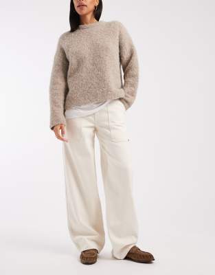 Calvin Klein Jeans - Jean cargo - Écru naturel-Neutre