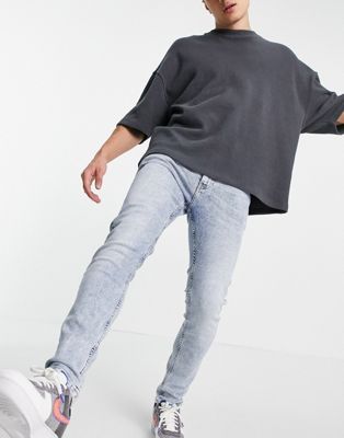 Marques de designers Calvin Klein Jeans - Jean coupe skinny - Bleu délavé clair