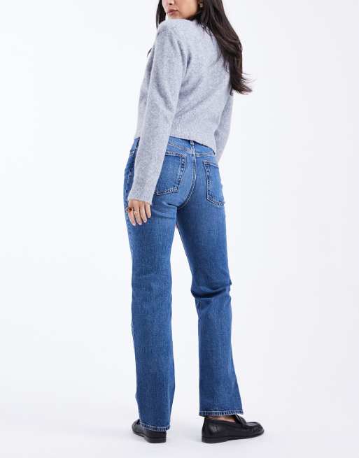 Calvin Klein Jeans - Jean droit à taille haute - Bleu moyen délavé, 3 de 5