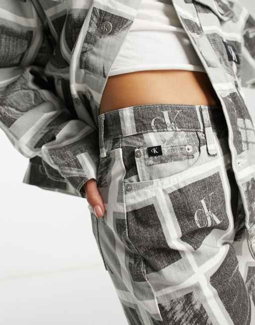 Calvin Klein Jeans - Jean droit d'ensemble à taille haute et imprimé photographie, 3 de 5