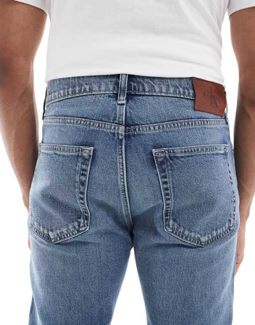 Calvin Klein Jeans - Jean droit standard - Bleu moyen délavé, 4 de 5