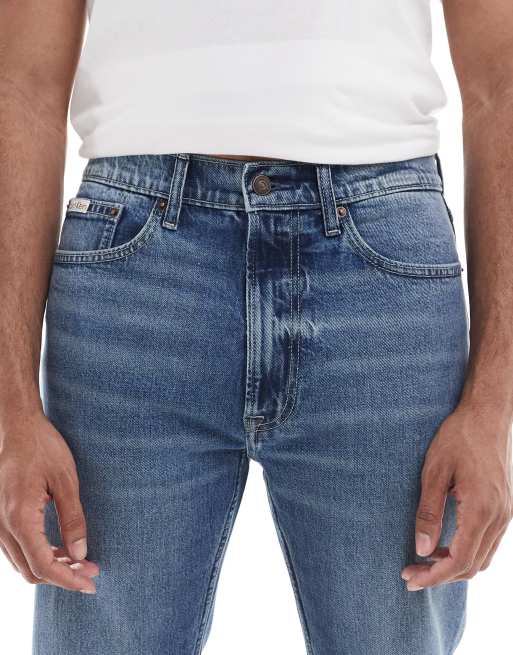 Calvin Klein Jeans - Jean droit standard - Bleu moyen délavé, 5 de 5