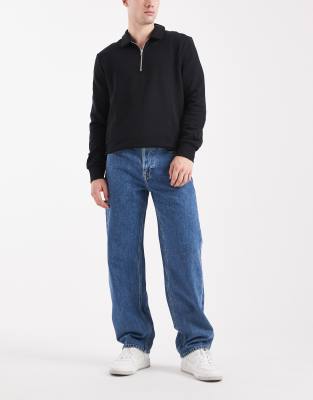Jean droit style annes 90 - moyen dlav - Calvin Klein Jeans - Modalova