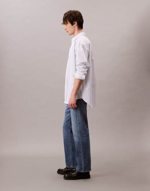 Calvin Klein Jeans - Jean droit style années 90 - Bleu moyen, 3 de 5