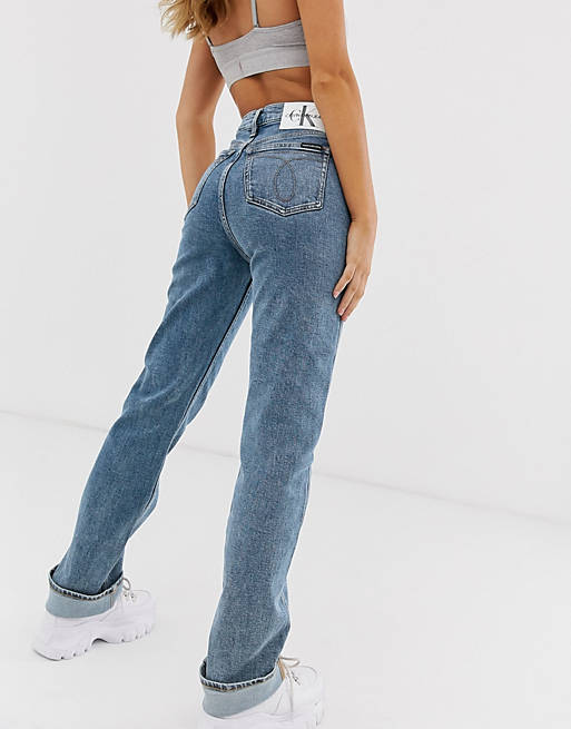 Jean straight mid rise Calvin Klein Garçon Vêtements Pantalons & Jeans Jeans Coupe droite 