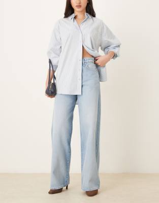 Jeans - Jean large - Bleu délavé moyen W27 L32