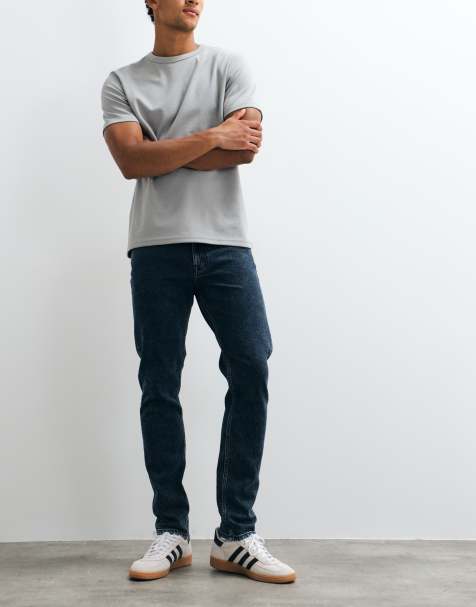 Calvin Klein Jeans jean slim fuselé bleu délavé foncé - view 1