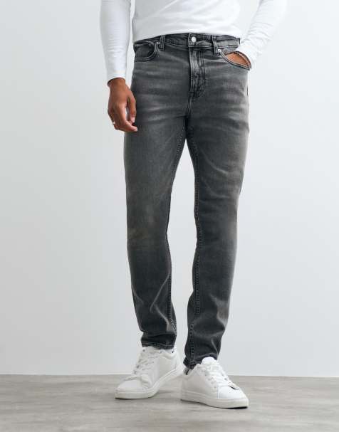 Calvin Klein Jeans jean slim fuselé gris délavé clair - view 1