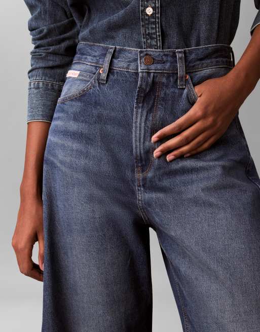 Calvin Klein Jeans - Jean ultra bouffant - Bleu foncé, 4 de 5