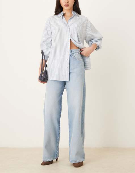 Calvin Klein Jeans - Jeans a fondo ampio lavaggio blu chiaro - view 1