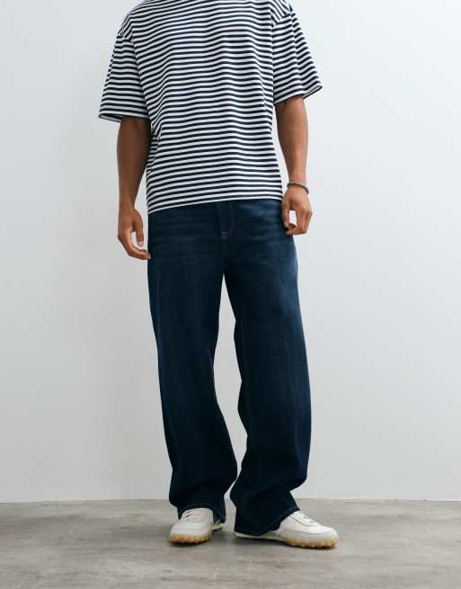 Calvin Klein Jeans - Jeans ampi lavaggio blu scuro vestibilità comoda, 3 di 5