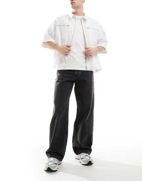 Calvin Klein Jeans - Jeans ampi lavaggio nero anni '90 - view 1