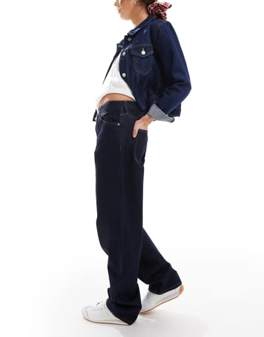 Calvin Klein Jeans - Jeans ampi lavaggio rinse wash scuro anni '90, 3 di 5