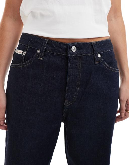 Calvin Klein Jeans - Jeans ampi lavaggio rinse wash scuro anni '90, 5 di 5