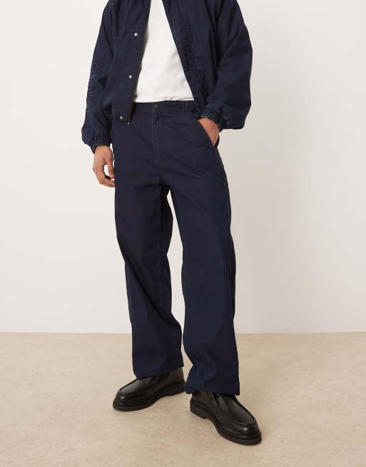 Calvin Klein Jeans – Jeans aus Nylon-Denim in Marineblau, Kombiteil, 2 von 5