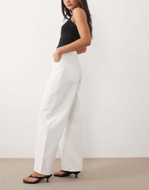 Calvin Klein Jeans - Jeans bombati comodi bianchi, 3 di 5