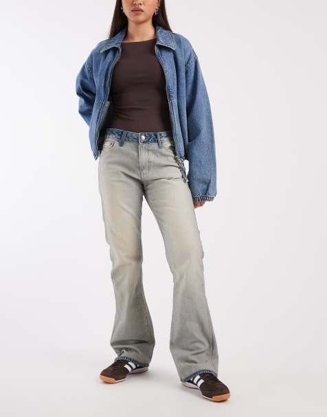 Calvin Klein Jeans - Jeans bootcut in cotone lavaggio stone wash con fascia in vita a contrasto - view 1