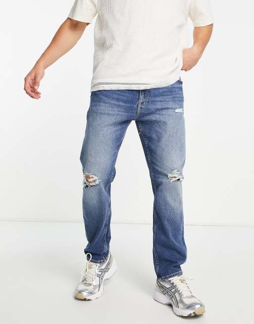 Calvin Klein Jeans - Jeans dad fit invecchiati lavaggio medio