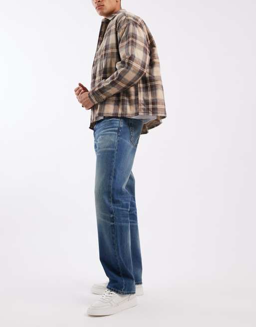 Calvin Klein Jeans - Jeans dritti anni '90 lavaggio stone wash blu, 2 di 5