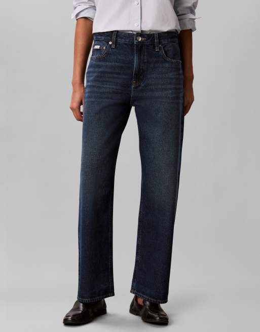 Calvin Klein Jeans - Jeans dritti comodi lavaggio blu medio, 3 di 5