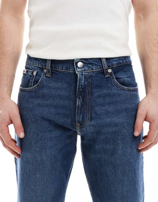 Calvin Klein Jeans - Jeans dritti slim lavaggio medio, 4 di 5