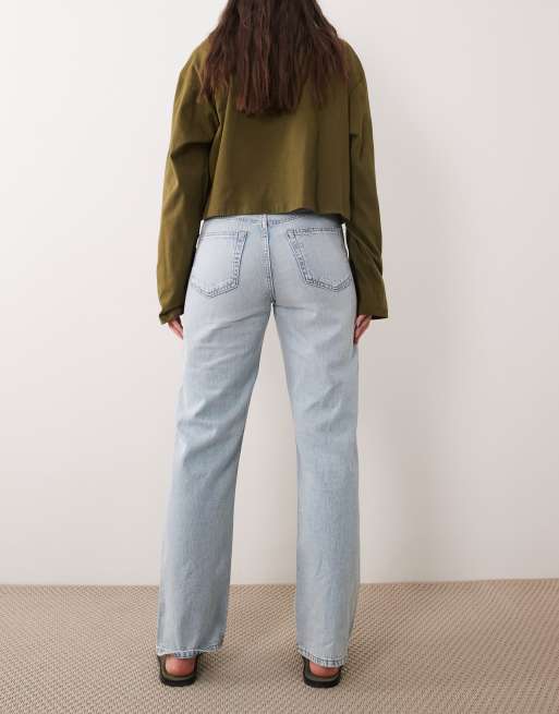 Calvin Klein Jeans - Jeans dritti stile anni '90 blu stone wash, 6 di 7