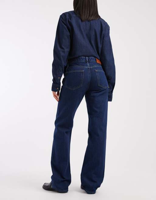 Calvin Klein Jeans - Jeans dritti stile anni '90 lavaggio indaco autentico con logo, 3 di 5