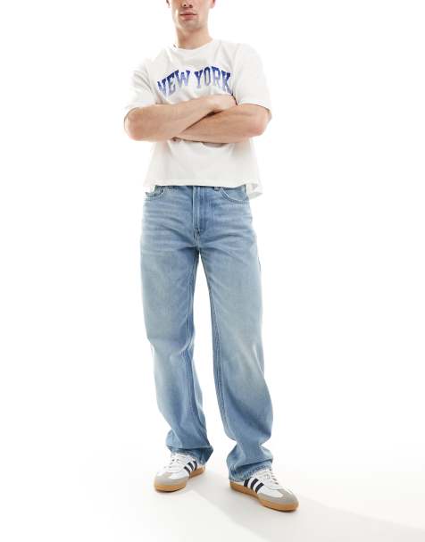 Calvin Klein Jeans - Jeans dritti stile anni '90 lavaggio medio con logo - view 1