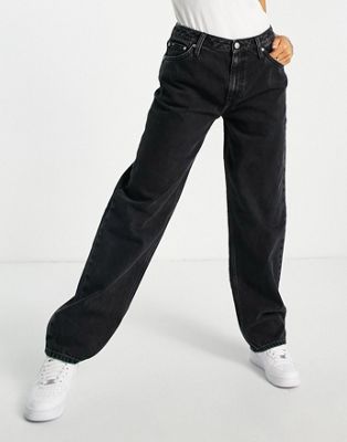 Calvin Klein Jeans - Jeans droit style années 90 - Noir délavé | ASOS