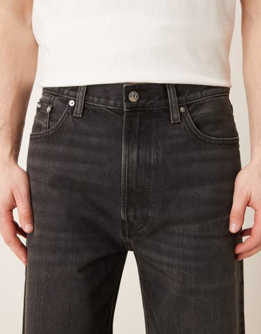 Calvin Klein Jeans - Jeans i forvasket sort tencel med baggy pasform, 5 af 5