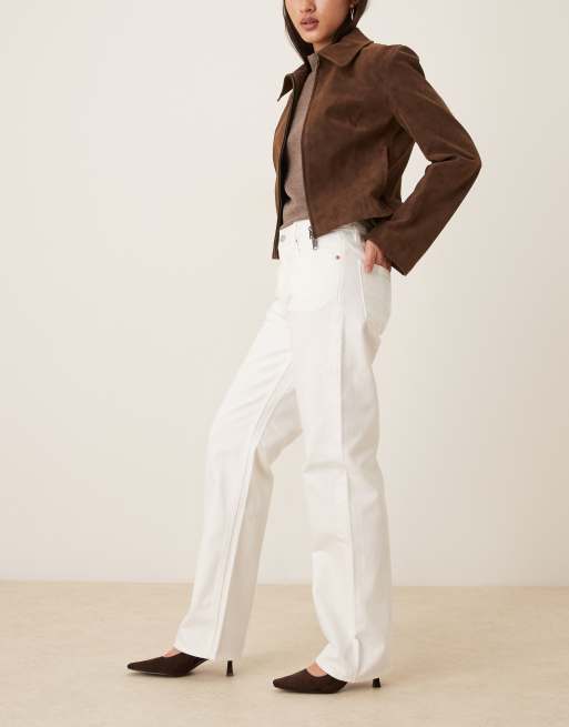 Calvin Klein Jeans – Jeans im 90er-Stil in Weiß mit geradem Schnitt, 3 von 5