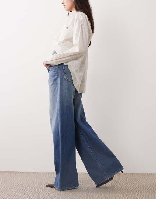 Calvin Klein Jeans – Jeans in Blau mit Vintage-Optik und weitem Bein, 2 von 5