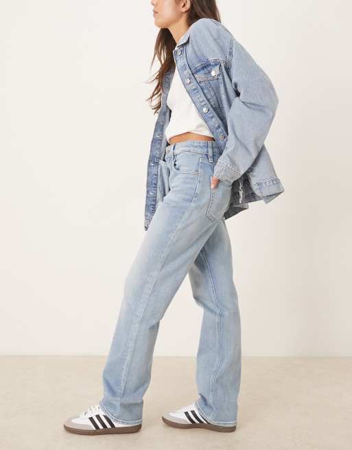 Calvin Klein Jeans - Jeans med høj talje og lige ben i blå vask, 2 af 5