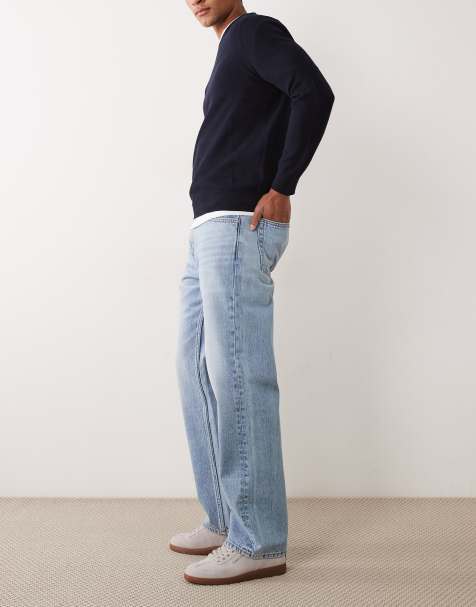Calvin Klein Jeans – Jeans med raka ben i 90-talsstil med ljusblå tvätt - view 1