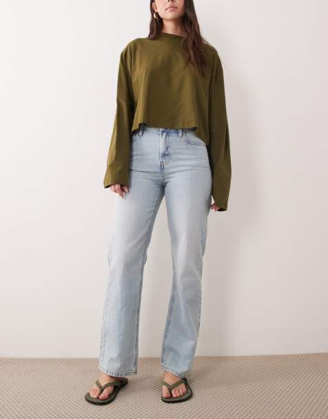 Calvin Klein Jeans - Jeans met rechte pijpen in jaren 90-stijl in stone met wassing - view 1