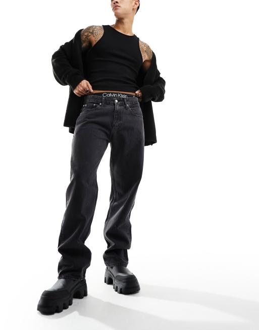 Calvin Klein Jeans Jeans met rechte pijpen in jaren 90 stijl in