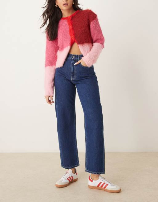 Calvin Klein Jeans - Jeans met wijde ronde pijpen in donkere wassing